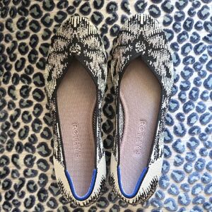 Rothy's Patterned Black and White Flats